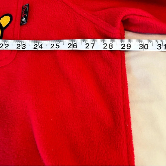 Vintage Disney Winnie the Pooh Womens 22W/24W Fleece Button Up Shirt Shacket Red - Picture 7 of 8